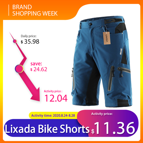 Lixada Bike Shorts Pro Men's Mountain  Cycling Shorts Breathable Loose Fit For Outdoor Bike Loose Outdoor Downhill Shorts ► Photo 1/6