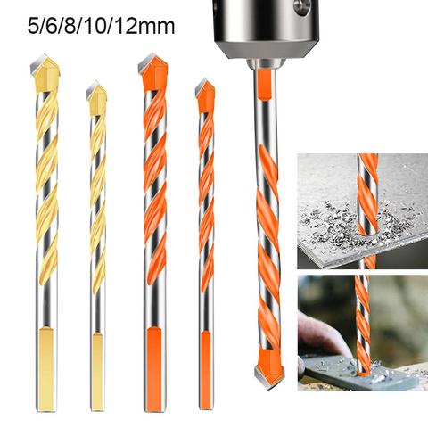 5/6/8/10/12mm Twisted Four-Edged Diamond Cross Hex Tile Bits Glass Ceramic Concrete Hole Opener Alloy Triangle Drill ► Photo 1/6