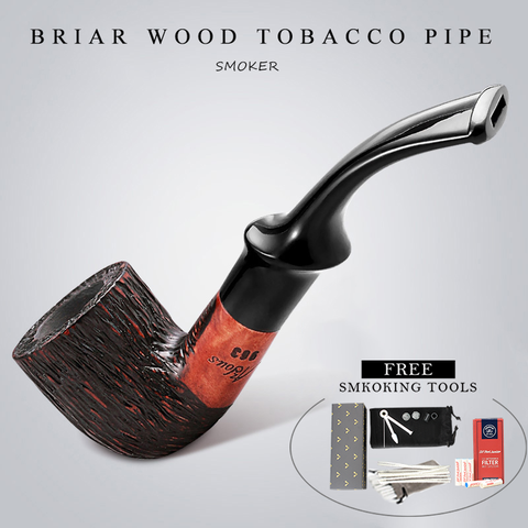 Classcal Briar Smoking Pipes Wih Free smoking Tools Fit for 9mm Active Carbon Filters By FreeShipping ► Photo 1/6