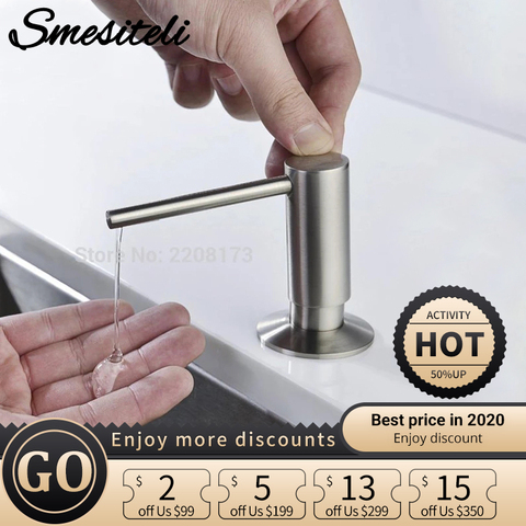 Built In Solid Brass Bronze Soap Dispenser Smesiteli Design Easy Installation - Well Built and Brushed Nickel ORB Sturdy ► Photo 1/6