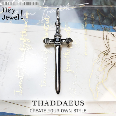 Pendant Sword,2017 Brand New Fashion Jewelry Europe Style Bijoux 925 Sterling Silver Vintage Gift For  Woman & Rebel Men ► Photo 1/6