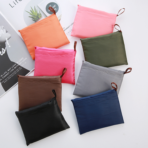 Thick leisure style nylon large handbag environmental friendly reusable polyester portable shoulder bag foldable shopping bag ► Photo 1/6