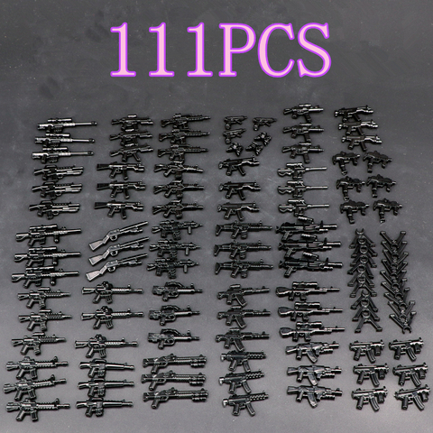 111pcs/lots Weaponry equipment set gun military weapons playmobil Compatible figures Building Block Brick original Mini toys ► Photo 1/3