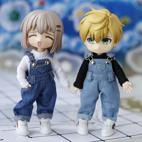 New BJD doll clothes ob11 clothes Overalls Denim pants and shorts for ob11,GSC,molly,1/12 BJD,obitsu 11 Doll Accessories toys ► Photo 1/6