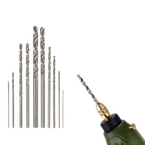 10Pcs HSS High Speed White Steel Twist Drill Bit Set For Dremel Rotary Tool New ► Photo 1/6