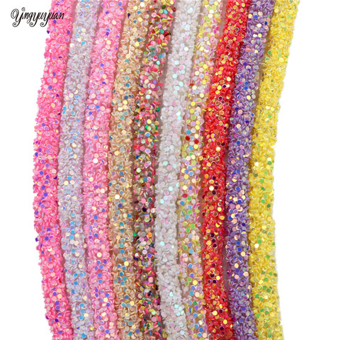 1 Yard 6mm Glitter Sequins Rhinestones Soft Tube Cord Rope String for DIY Clothing Shoes Hat Jewelry Bracelet Party Decoration ► Photo 1/6