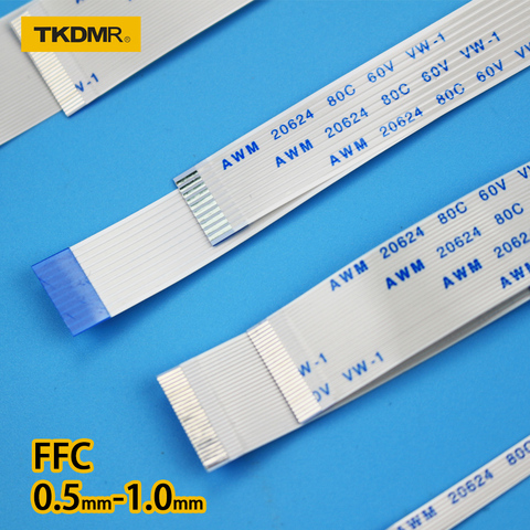 TKDMR Flat flexible cable FFC FPC LCD cable AWM 20624 80C 60V VW-1 FFC-0.5MM 4P/5P/6P/8P/10P/12P/14P/16P/18P/20P/24P/26P/30P/32P ► Photo 1/6