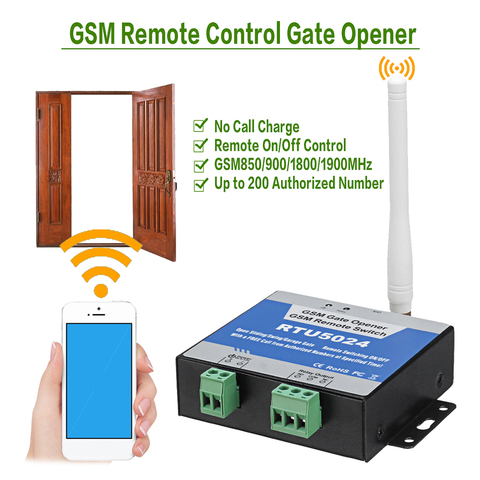 RTU5024 GSM Gate Opener Relay Switch Wireless Remote Control Door Access Door Opener Free Call 850/900/1800/1900MHz ► Photo 1/6
