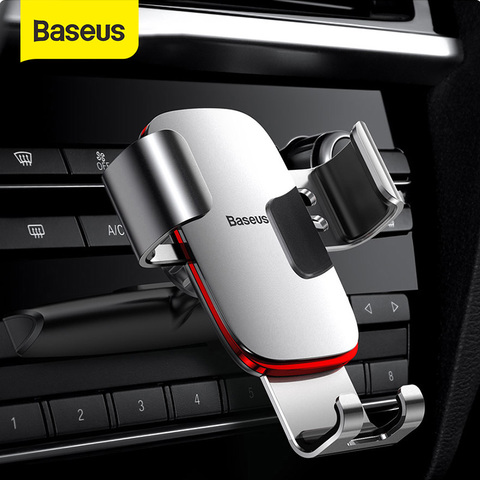 Baseus Car Phone Holder for Car Air Vent / CD Slot Mount Phone Holder Stand for iPhone Samsung Metal Gravity Mobile Phone Holder ► Photo 1/6