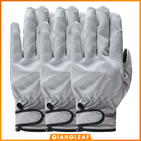 QIANGLEAF 3pcs Product Split Light Welding Work Gloves Wear-resistant Safety Gloves For Workers Leather Working Gloves 321 ► Photo 1/5