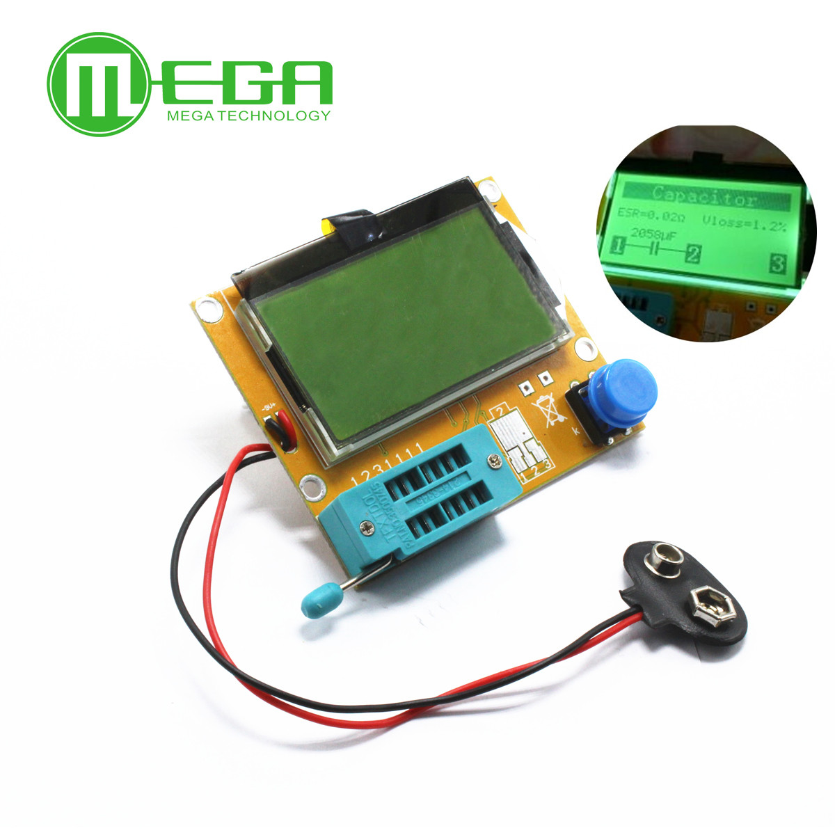 2019 LCD  Mega328 Transistor Tester Diode Triode Capacitance LCR ESR Meter MOS 