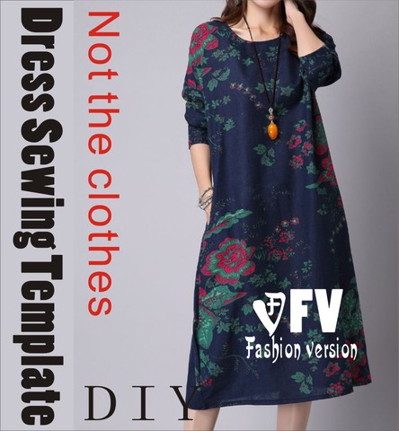 Clothing DIY The dress Dresses Sewing Pattern cutting drawing Dress Sewing Template BLQ-249 ► Photo 1/1