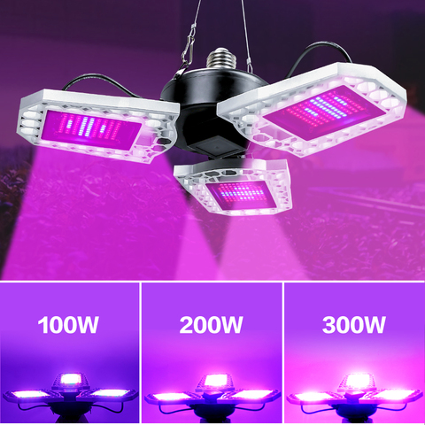 LED Phyto Lamp E27 100W 200W 300W Full Spectrum LED Grow Light Plant Bulb AC100-277V Indoor Seedlings Flower Grow Tent Box IP65 ► Photo 1/6