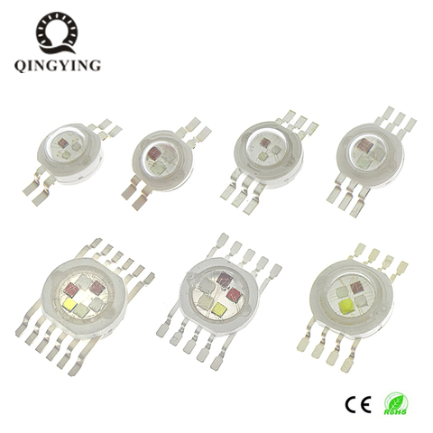 5-50pcs 3W-18W RGB RGBW RGBWW RGBWY RGBWYV High Power LED Chip 4/ 6 / 8 /10/12 pin Molding LED Stage Colorful Light Source Beads ► Photo 1/6