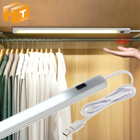 USB 5V LED Under Cabinet Light Motion Sensor Hand Sweep Lamp 20/30/40/50 CM for Cupboard Wardrobe Bed Closer Stairs Kitchen ► Photo 1/6