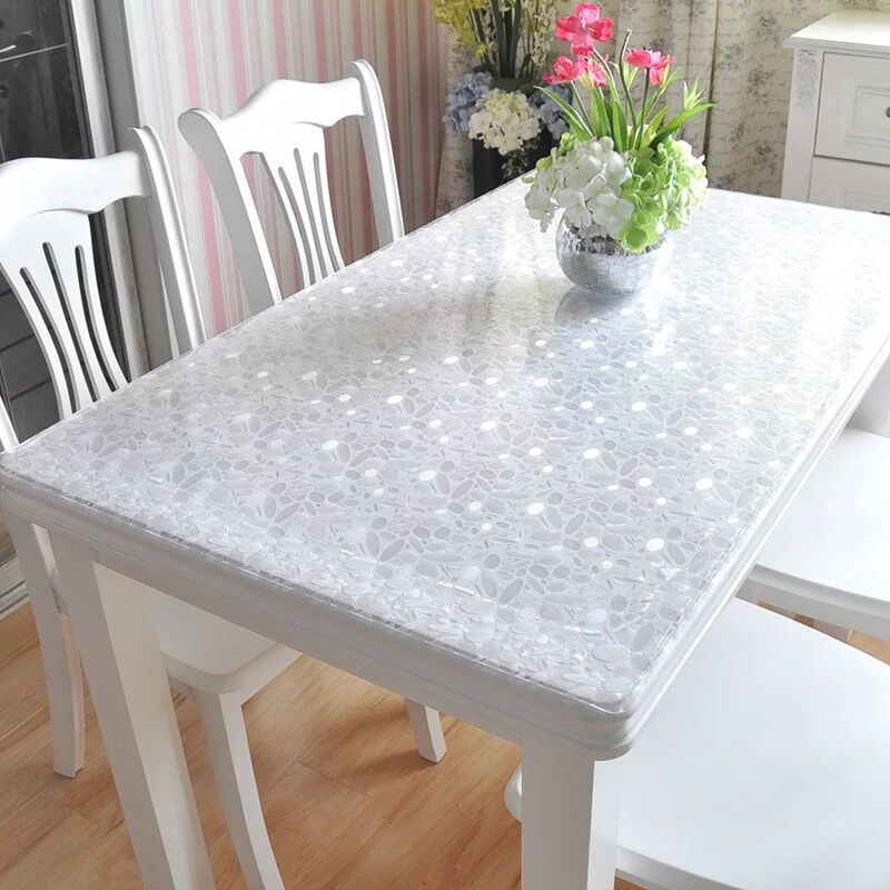 Clear Tablecloth Dining Table Cover Waterproof PVC Mat Transparent Protector