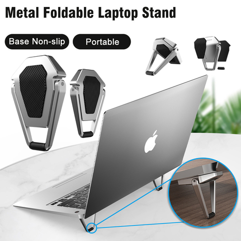 Metal Foldable Laptop Stand Base Non-slip Desktop Portable Notebook Holder Cooling Bracket For Macbook Pro Air DELL Accessories ► Photo 1/6