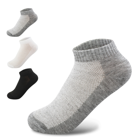 20Pcs=10Pair Breathable Men's Socks Short Ankle Socks Men Solid Mesh High Quality Male Boat Socks HOT SALE 2022 Hot ► Photo 1/6