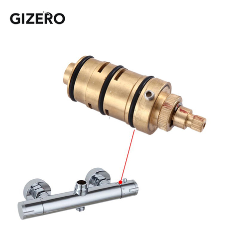 Thermostatic Cartridge Valve Copper Brass Temperature Control Thermostat Shower Mixing Faucet Cartridge Replacement ZR990 ► Photo 1/6