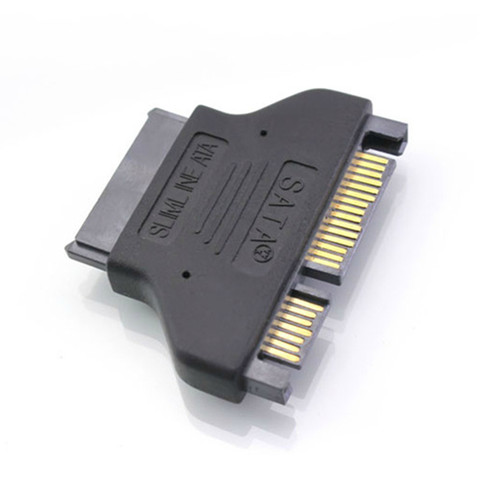 SATA 7+15 22pin male to mini Slim SATA 7+6 pin 13 pin female converter adapter ► Photo 1/4