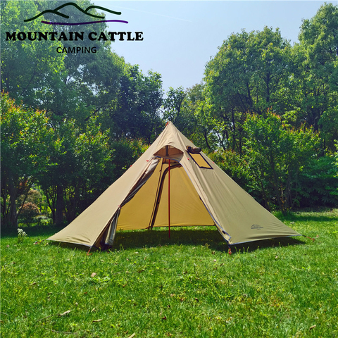 Big Pyramid Tent Ultralight Camping Teepee 4Season Backpacking Tent with Stove Jack Winter Awnings Shelter for Cooking Birdwatch ► Photo 1/6