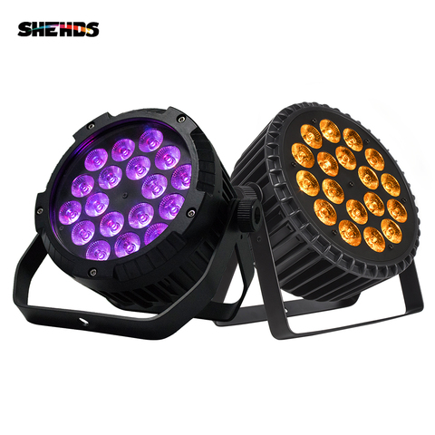 2PCS Waterproof 18x18W 6in1 RGBWA UV Led Par Light Outdoor Stage DMX Control DJ 18x12W 4in1 Par Can Pool Wash Wall SHEHD Party ► Photo 1/6