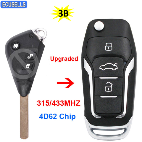 Upgraded Flip Folding Remote Smart Car Key Fob 315Mhz or 433Mhz with 4D62 Chip for Subaru Outback Liberty Impreza WRX Forester  ► Photo 1/6