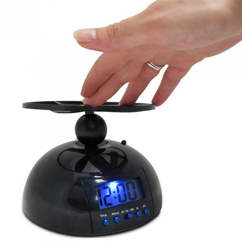 Flying Alarm Clock, Flying Helicopter Alarm Clock Wakes Up Clock with Backlit, Game Mode for Heavy Sleepers Kids, Black ► Photo 1/4