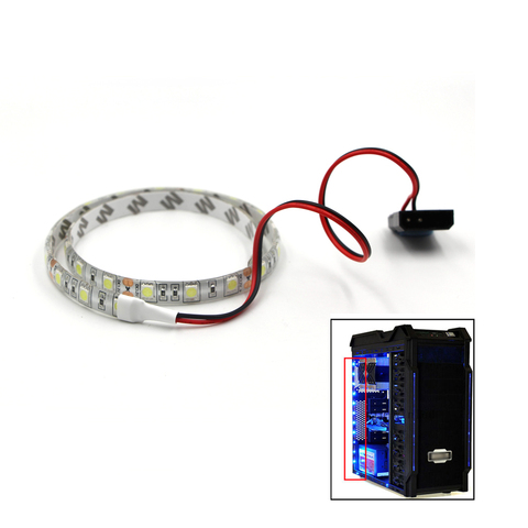 led light Neon Adhensive Strip for pc case 12V DC Background PC Computer Case Adhesive tape Light Molex Connector 4Pin 1/2m ► Photo 1/6