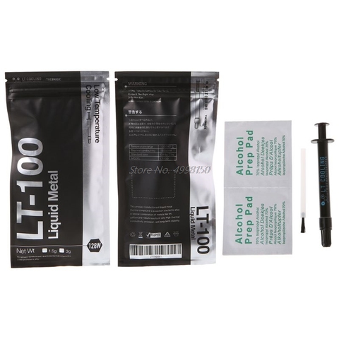 LT-100Liquid metal thermal conductive paste Grease for CPU GPU Cooling liquid ultra 128W/mK 1.5g3g Compound grease for cooling ► Photo 1/6