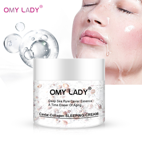 OMY LADY Natural Caviar Collagen Night Cream Facial Moisturizer Sleeping Cream Skin Moisturizing Soothing ► Photo 1/6