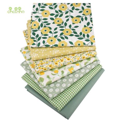 Chainho,7pcs, Floral Series,Printed Twill Cotton Fabric,Patchwork Cloth For DIY Sewing Quilting Baby&Children's Material,40x50cm ► Photo 1/6