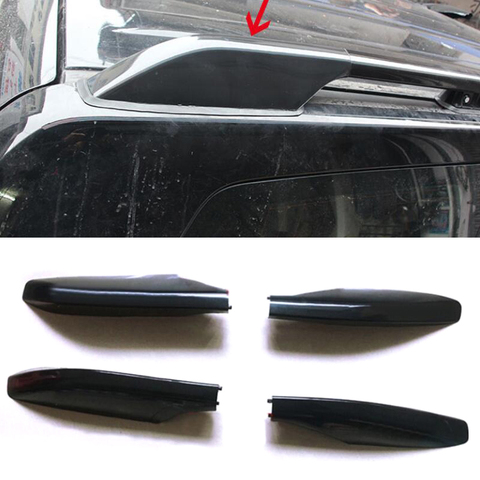 Black ABS Roof Rack Bar Rail End Protection Cover Shell 4PCS For Toyota Land Cruiser Prado Fj120 2003 - 2009 ► Photo 1/2