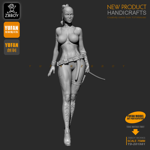 1 / 24 Resin Kits Lady Death Resin Soldier Model Self-assembled TD-202281 ► Photo 1/5