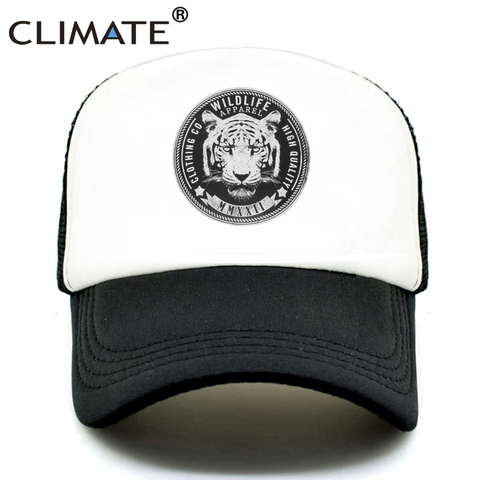 CLIMATE Tiger Cap Cool Wild Life Tiger Trucker Cap Cool Black Cool Men Hip Hop Hat Baseball Cap Cool Summer Mesh Cap for Men ► Photo 1/6