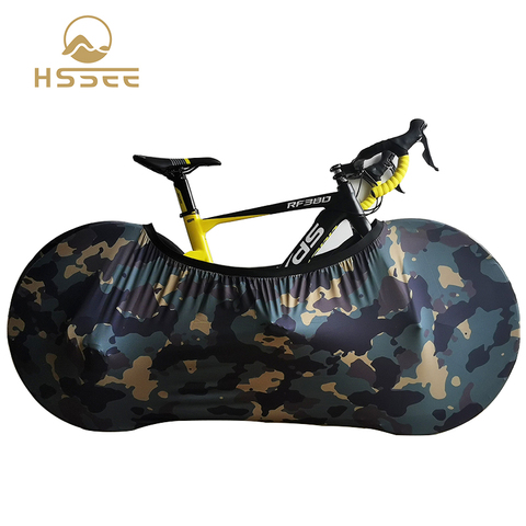 HSSEE 2022 Camouflage Stretch Bicycle Indoor Dust Cover 26