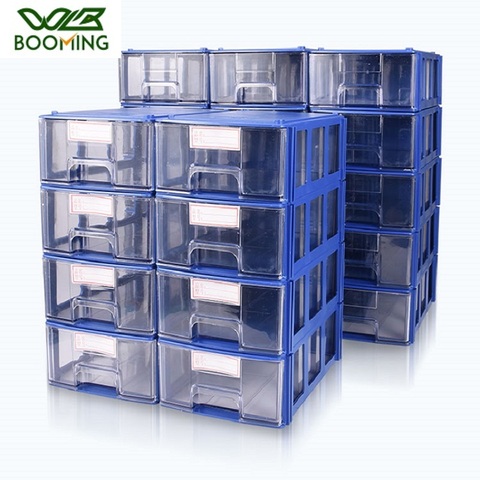 WBBOOMING Plastic Small Parts Storage Boxes Rectangle Storage Box Parts Storage Box Container Office Staff Storage Boxes ► Photo 1/6