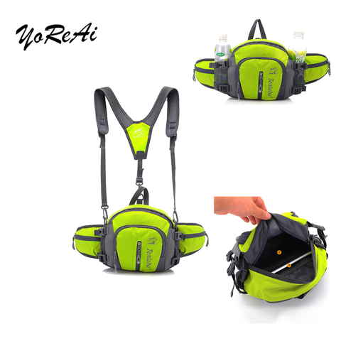 YoReAi Waterproof Sports Bag Men Women Climbing Hiking Cycling Running Bottle Holder Shoulder Cross  Handbag Waist Bag ► Photo 1/6