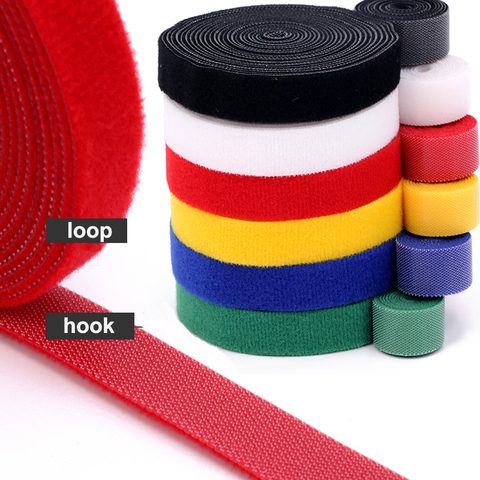 5Meter Reusable Velcros Cable Ties Manager Winder Cable Clip Ties Velcro Strap Ribbon Wire Strap Seals Office Desktop Management ► Photo 1/6