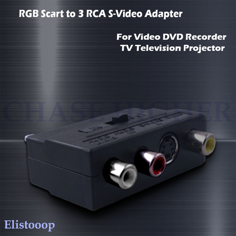 RCA Cable RGB Scart To 3 RCA S-Video Adapter Composite RCA SVHS S-Video AV TV Audio For Video DVD Recorder Projector Television ► Photo 1/6