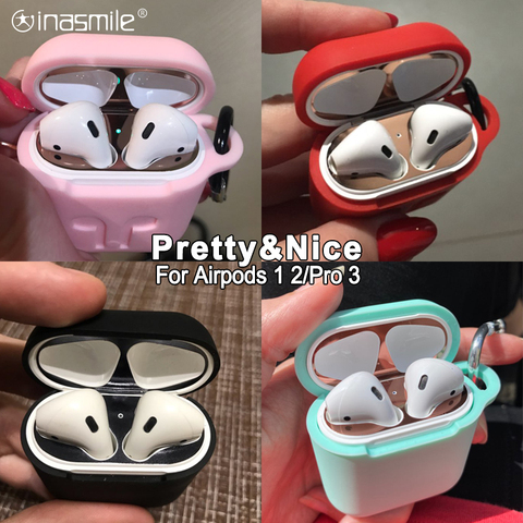 Grogeous Dust Guard For Apple AirPods Pro Protective Film for Air pods pro 3 2 1 Cover Sticker for airpods 3 skin protected case ► Photo 1/6