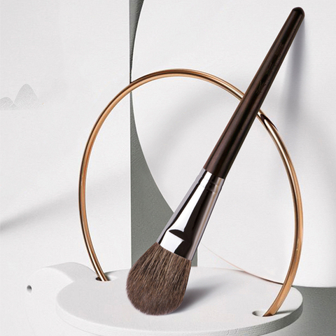 MyDestiny makeup brush-Ebony professional high quality natural fur series-oblate shape blush brush-cosmetic pen&tools-pony&goat ► Photo 1/5