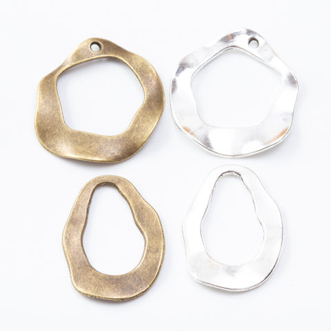 25pcs Circle water drop zinc alloy charms pendant suitable for DIY Bracelet Necklace metal jewelry accessories 7446-7448 ► Photo 1/6