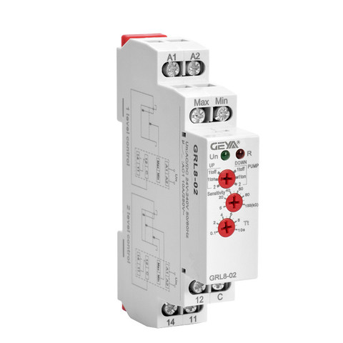 GRL8 Water Level Relay Electronic Liquid Level Controller 10A AC/DC24V-240V Liquid Level Control Relay Din Rail ► Photo 1/6