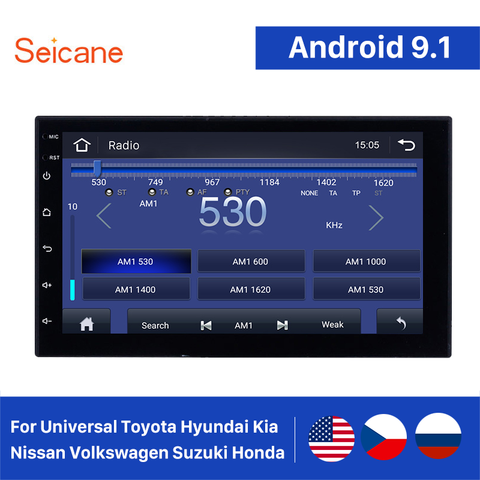 Seicane 2 DIN Universal Android 9.1 Car GPS Multimedia Navi Stereo Player for Nissan QASHQAI/X-TRAIL TOYOTA COROLLA Hyundai Kia ► Photo 1/6