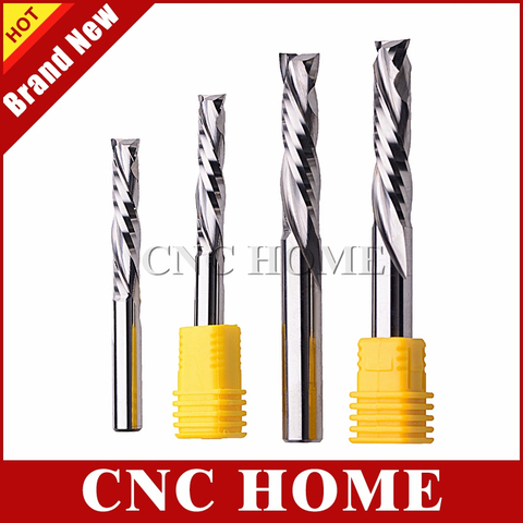 1pc 3.175/4/5/6/8/10mm SHK UP & DOWN Cut Two Flutes Spiral woodworking Carbide Milling Tool CNC Router MDF Wood End Mill Cutter ► Photo 1/1