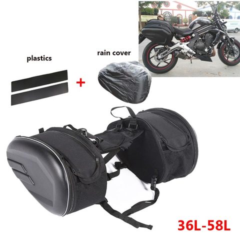 High Quality 36L-58L Waterproof Motor Tail Luggage Suitcase Saddle Bag Motorcycle Side Helmet Riding Travel Bags ► Photo 1/5