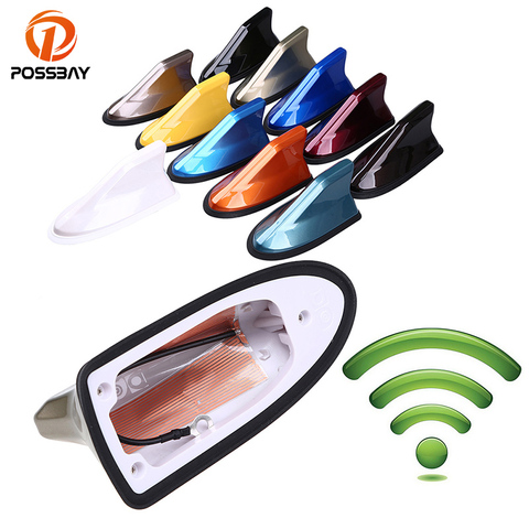 POSSBAY Car Exterior Roof Shark Antennas Aerials Universal for BMW/Honda/Toyota/Audi/VW/Ford/Nissan Shark Fin Style Antenna ► Photo 1/6