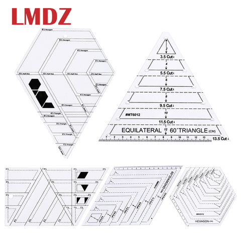 LMDZ Transparent Acrylic Rulers 45 Degree Diamonds Ruler Patchwork Craft Quilting Ruler Cutting Rulers Scale Home Sewing Tools ► Photo 1/6