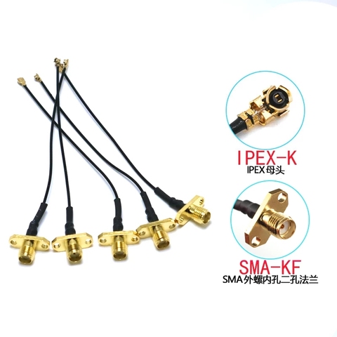 5PCS Antenna WiFi Pigtail Cable SMA Female Panel Mount to Ufl./IPX RF1.13 Cable for FPV Drone RC Model Multicopter ► Photo 1/5